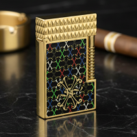 ST Dupont Lighter - Le Grand -  Fuente Yellow Gold